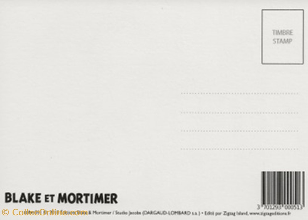 Blake et Mortimer cartes postales bande dessinee blake et mortimer