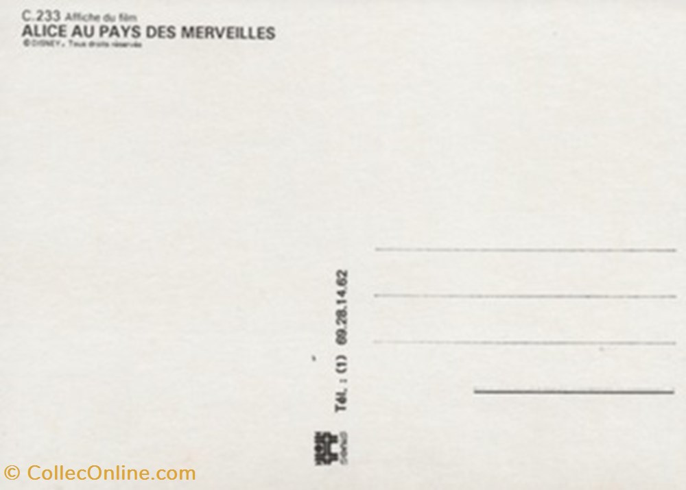 Alice au pays des merveilles cartes postales autres alice au pays des merveilles