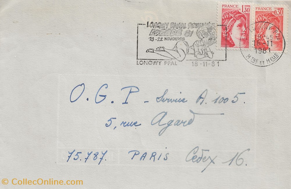 Longwy (54) 1981 Longwy bande dessinée -Lobédé 81 timbres longwy 54 1981 longwy bande dessinee lobede 81