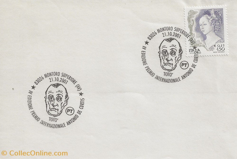 Montoro Superiore (Italie) 2001 IV edizione premio internazionale Antonio de Curtis, Toto timbres montoro superiore italie 2001 iv edizione premio internazionale antonio de curtis toto
