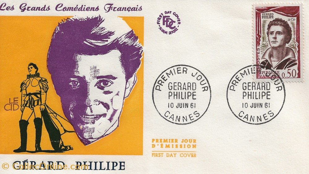 timbres cannes 06 1961 gerard philipe