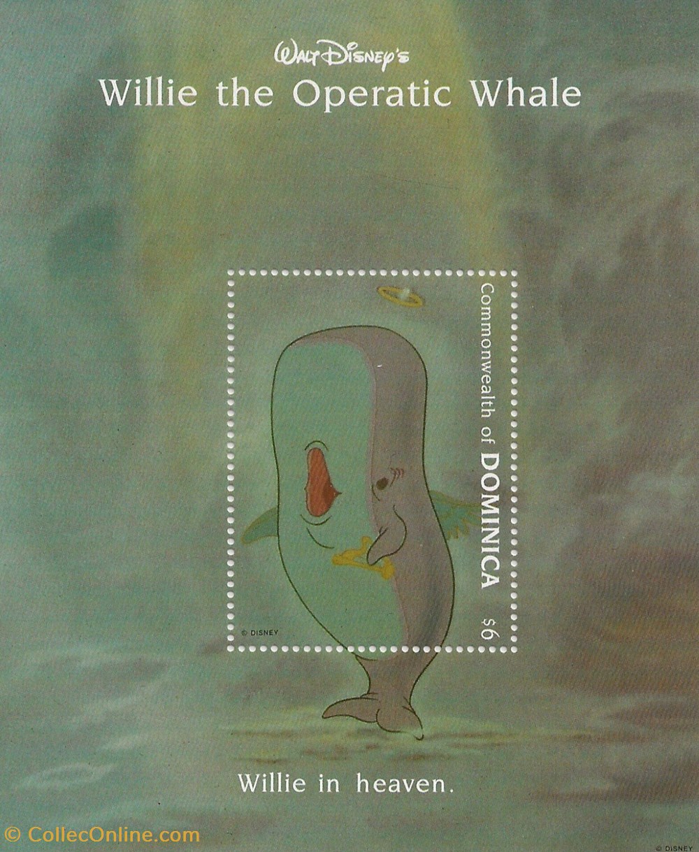 ZZZ Blocs (Dominica) 1993 Willie the operatic whale 2 timbres zzz blocs dominica 1993 willie the operatic whale