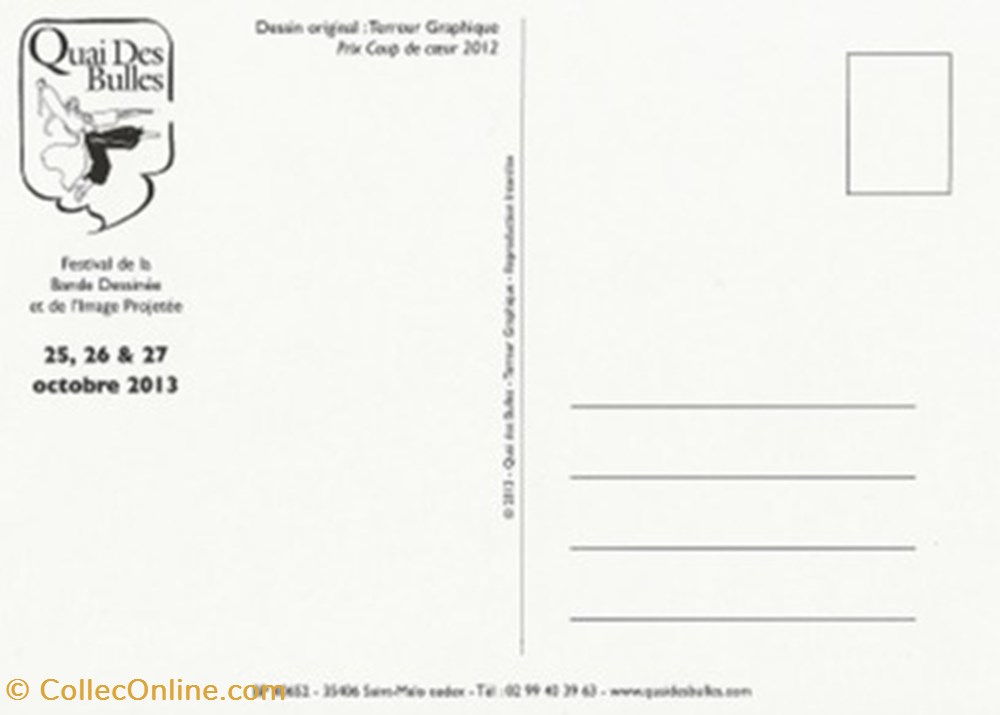 cartes postales bande dessinee saint malo 35 2013