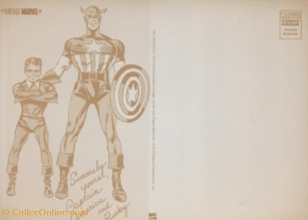 Marvel 2 cartes postales bande dessinee marvel