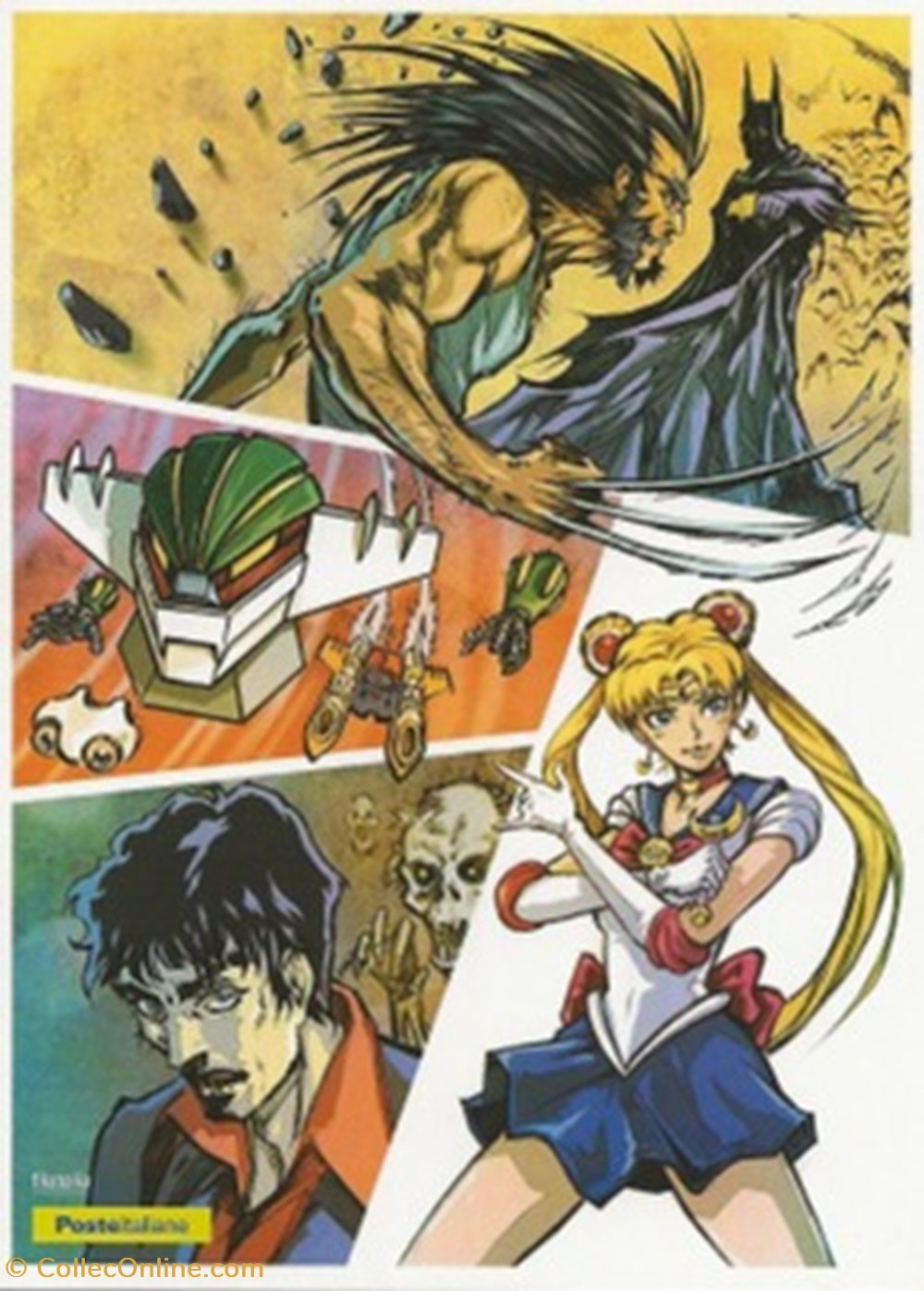 cartes postales bande dessinee milano italie 2018