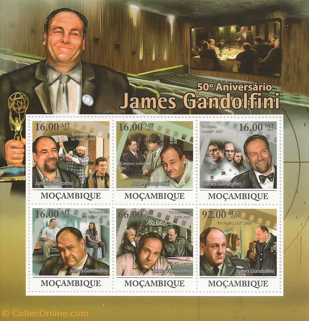 ZZZ Bloc (Mozambique) 2011 James Gandolfini timbres zzz bloc mozambique 2011 james gandolfini