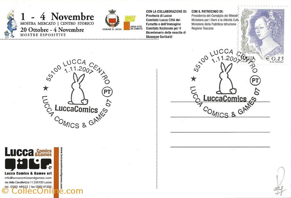 Lucca (Italie) 2007 cartes postales bande dessinee lucca italie 2007