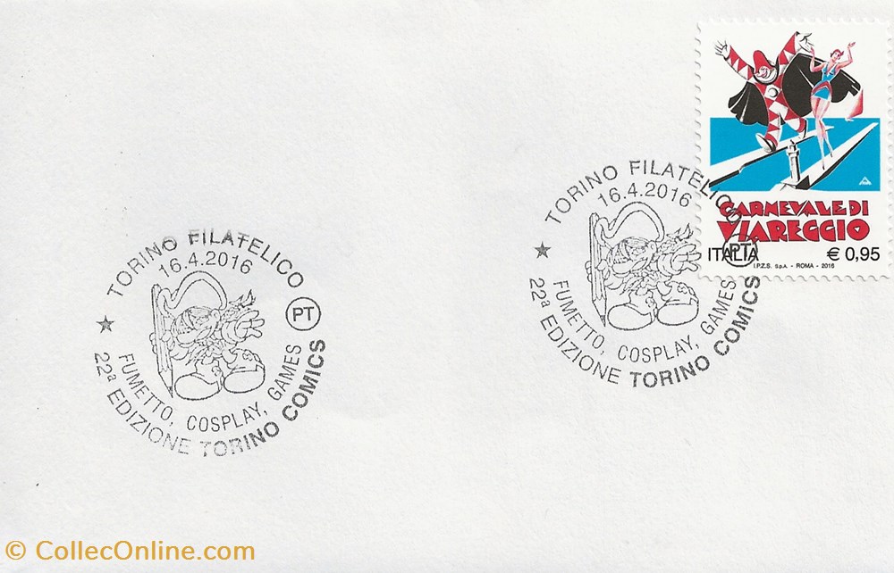 timbres torino italie 2016 22 edizione torino comics fumetto cosplay games