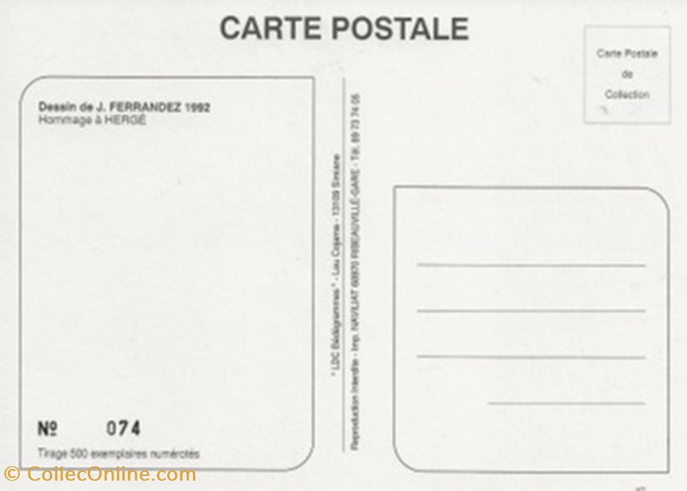 cartes postales bande dessinee flamanville 50 1992