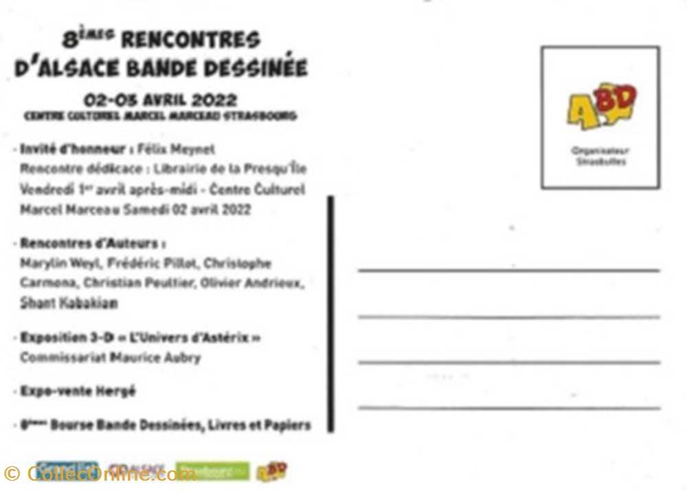 Strasbourg (67) 2022 cartes postales bande dessinee strasbourg 67 2022