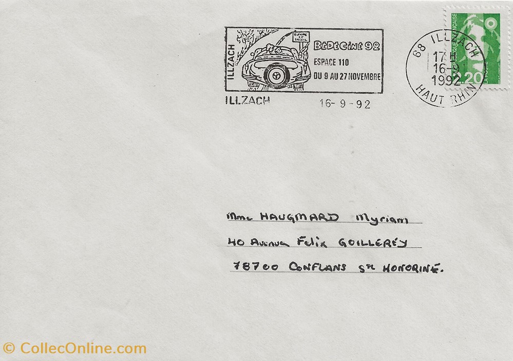 timbres illzach 68 1992 8eme festival bd cine