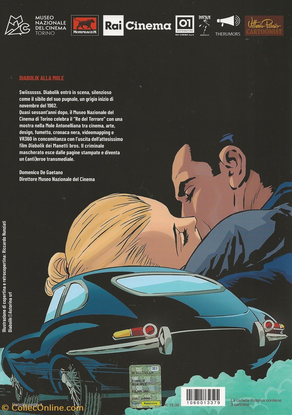timbres zzz folder italie 2021 diabolik