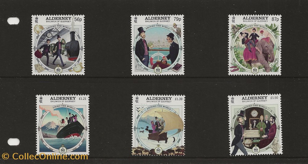 Sainte Anne (Alderney) 2023 Around the world in 80 days timbres sainte anne alderney 2023 around the world in 80 days