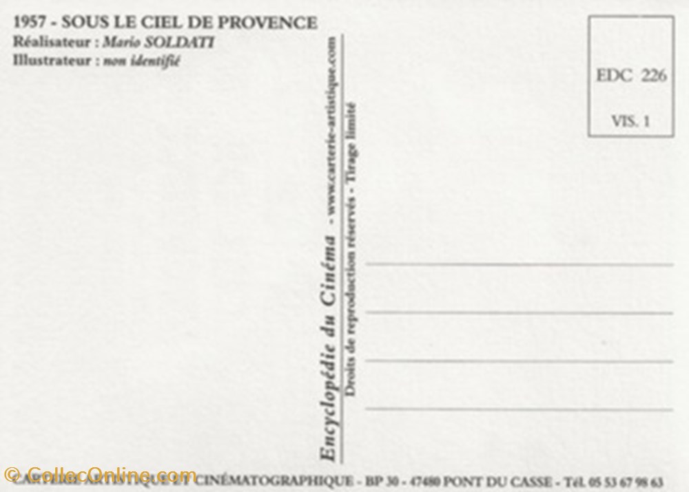 Sous le ciel de Provence cartes postales autres sous le ciel de provence