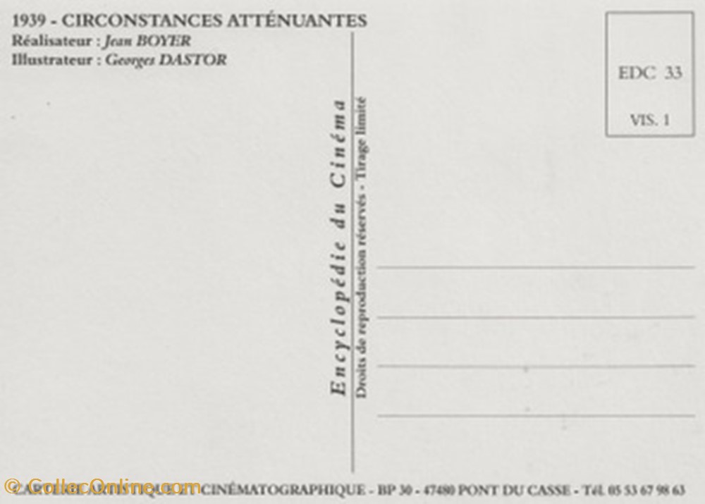 Circonstances atténuantes cartes postales autres circonstances attenuantes