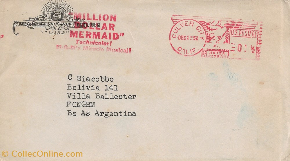 Culver City (Etats-Unis) 1952 Million Dollar Mermaid timbres culver city etats unis 1952 million dollar mermaid