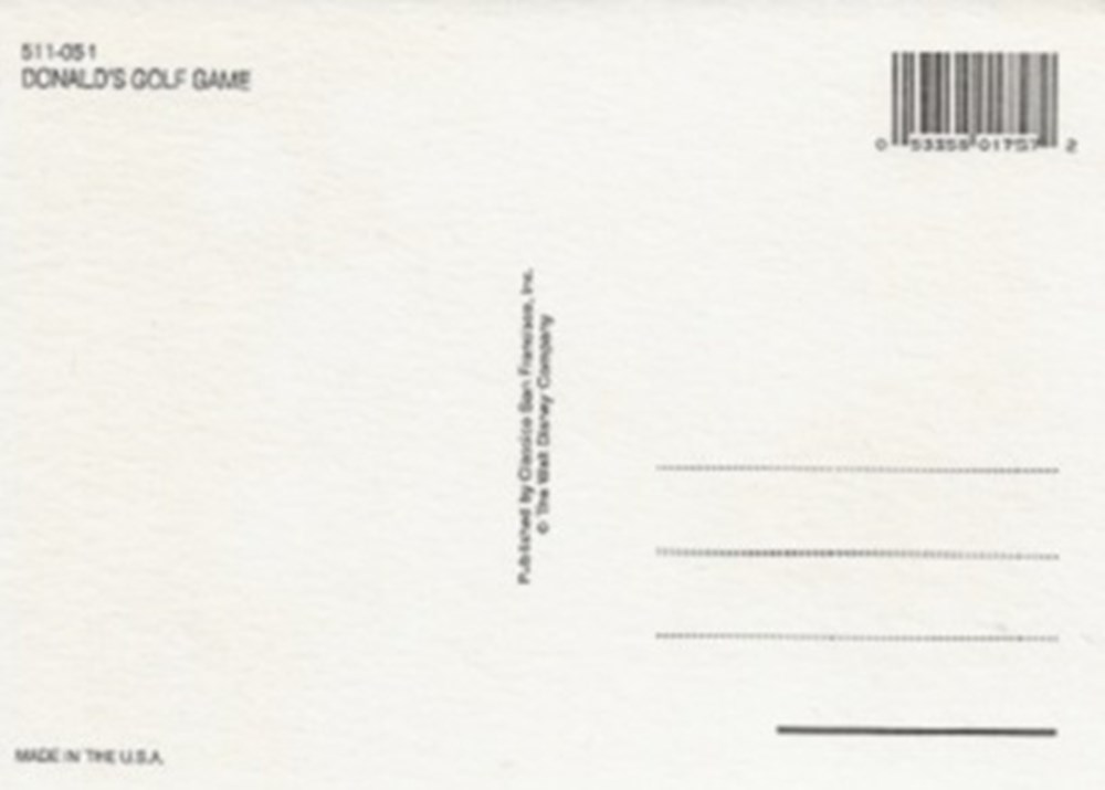 cartes postales autres donald s golf game