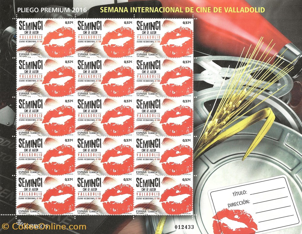 ZZZ Feuillet (Espagne) 2016 - Semana internacional de cine de Valladolid timbres zzz feuillet espagne 2016 semana internacional de cine de valladolid