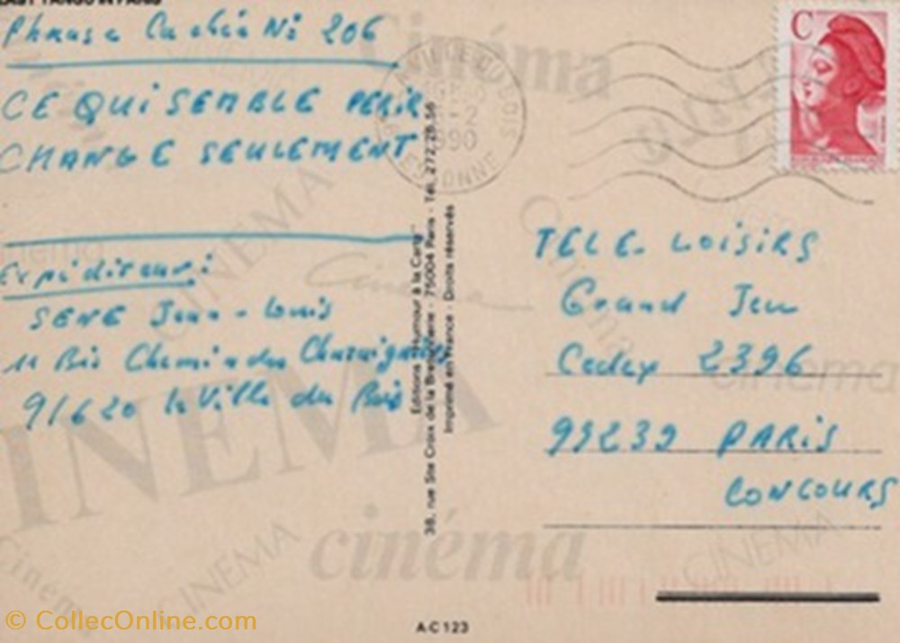 Last tango in Paris cartes postales autres last tango in paris