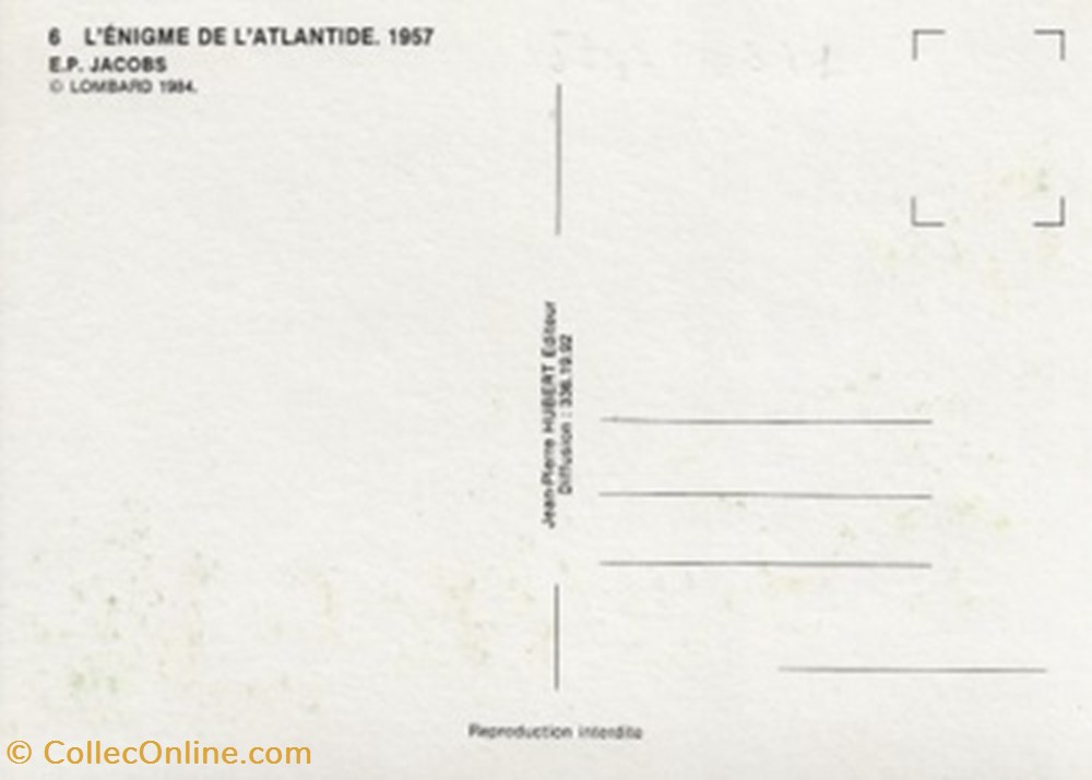 Blake et Mortimer cartes postales bande dessinee blake et mortimer