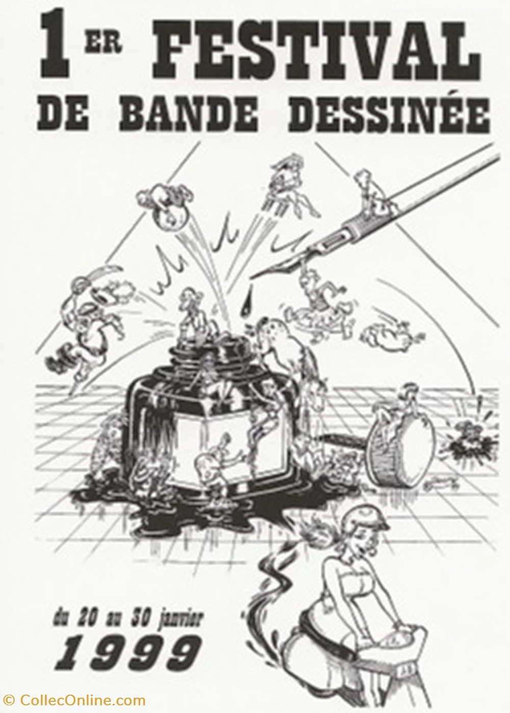 cartes postales bande dessinee moisselles domont 95 1999