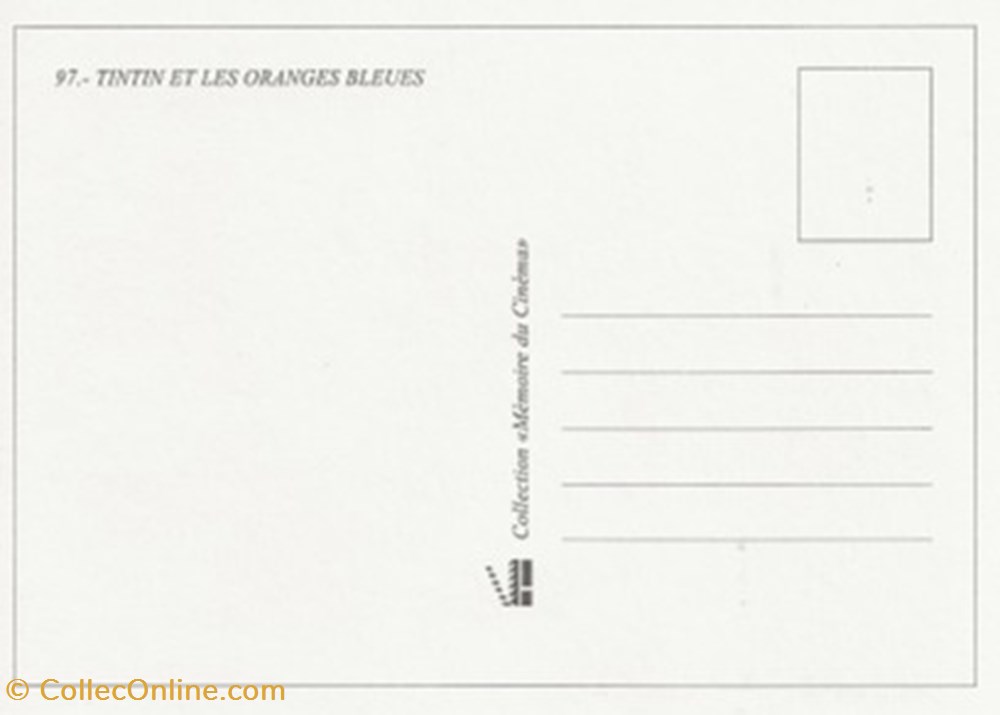 Tintin et les oranges bleues cartes postales autres tintin et les oranges bleues