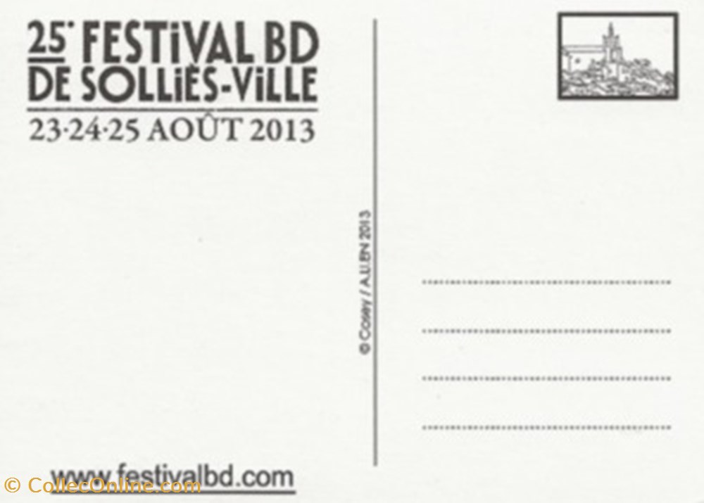 cartes postales bande dessinee sollies ville 83 2013