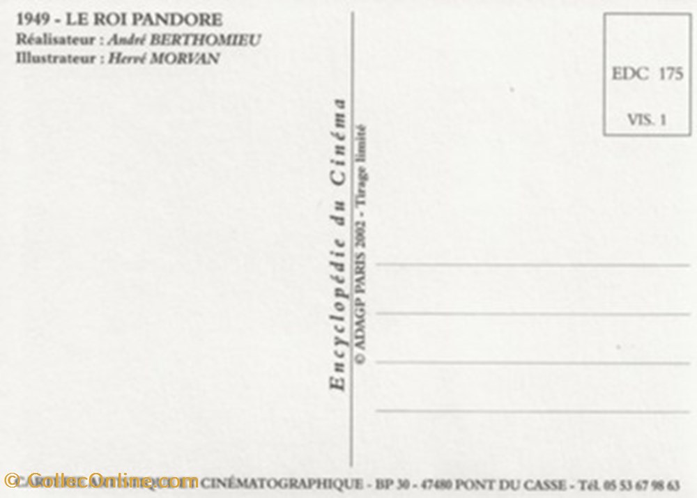 cartes postales autres le roi pandore