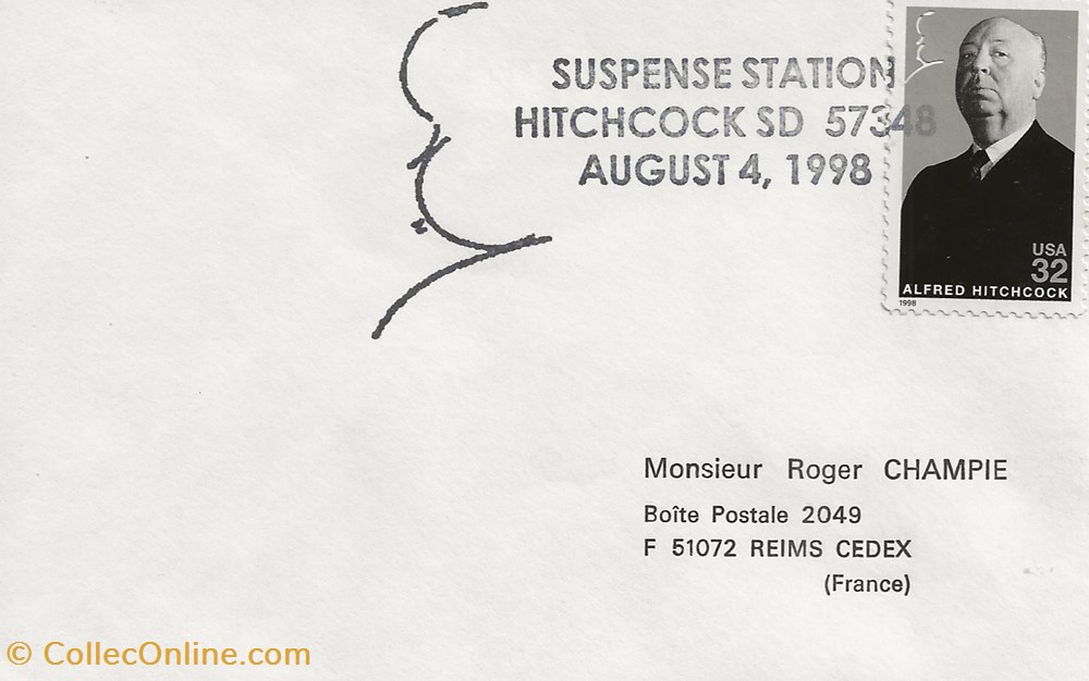 Hitchcock (Etats-Unis) 1998 Suspense station timbres hitchcock etats unis 1998 suspense station