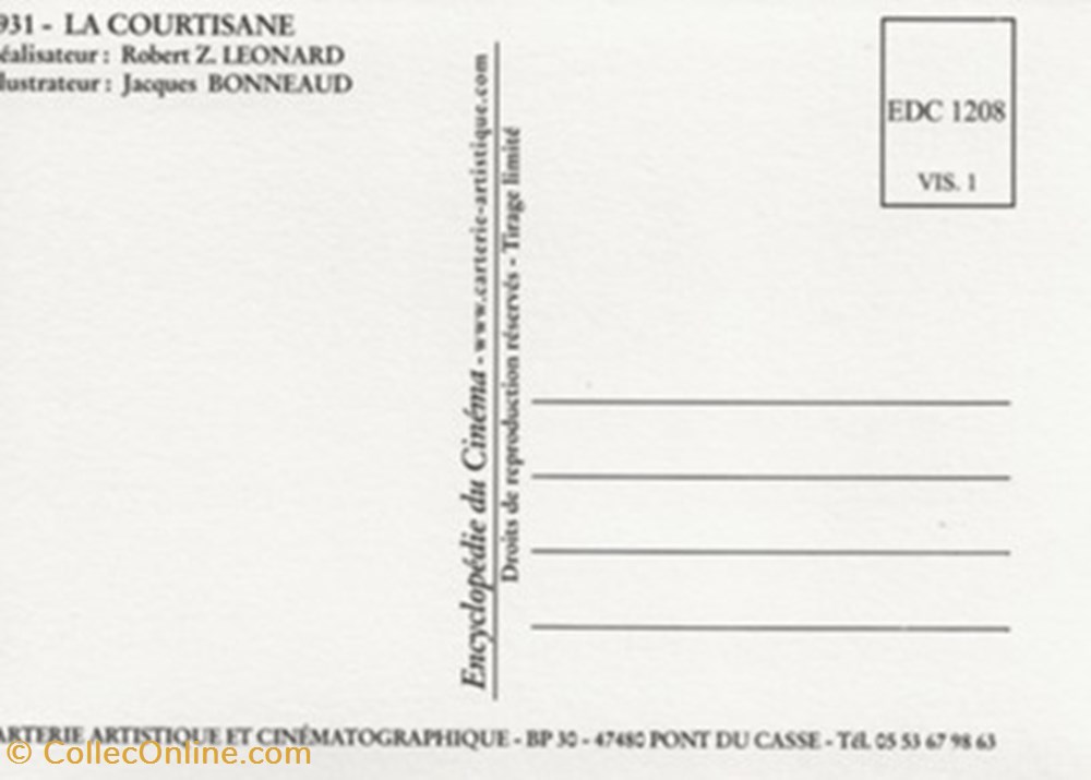 cartes postales autres courtisane