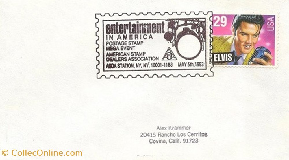 New York (Etats Unis) 1993 Entertainment in America timbres new york etats unis 1993 entertainment in america