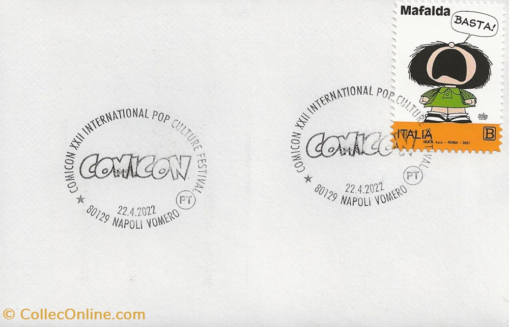 Napoli (Italie) 2022 XXII international pop culture festival - Comicon timbres napoli italie 2022 xxii international pop culture festival comicon