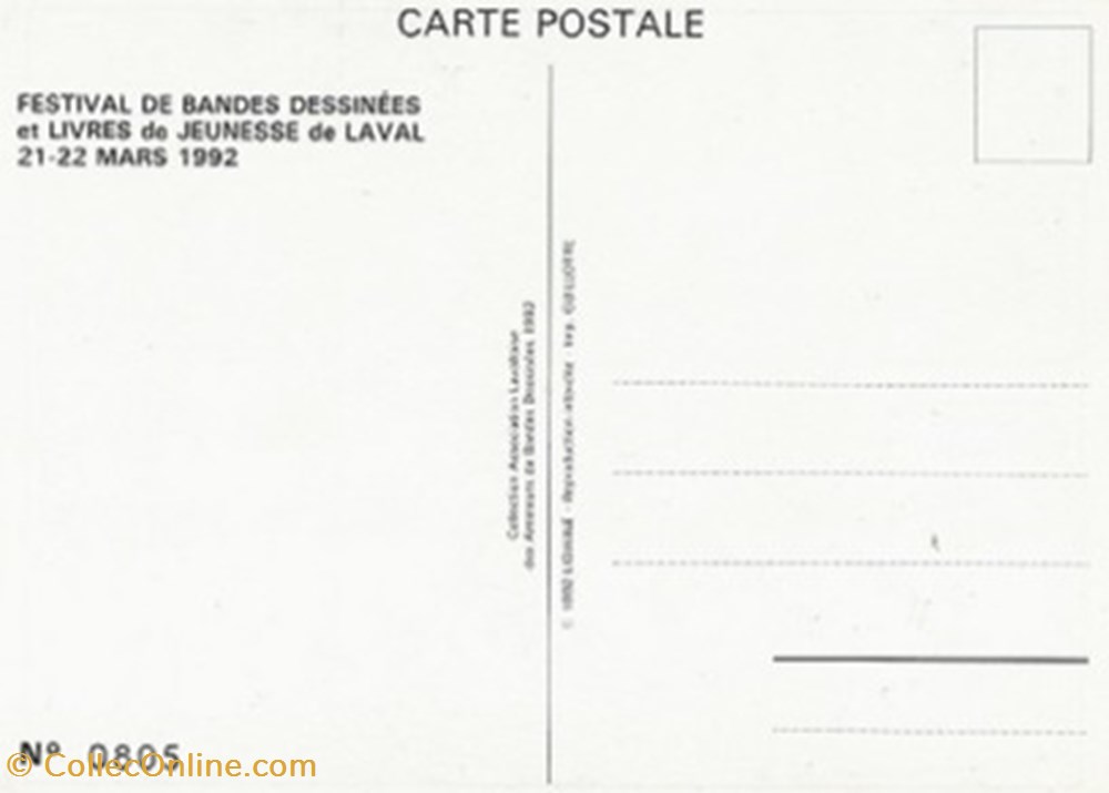 Laval (55) 1992 cartes postales bande dessinee laval 55 1992