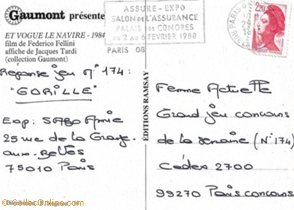 Et vogue le navire cartes postales autres et vogue le navire
