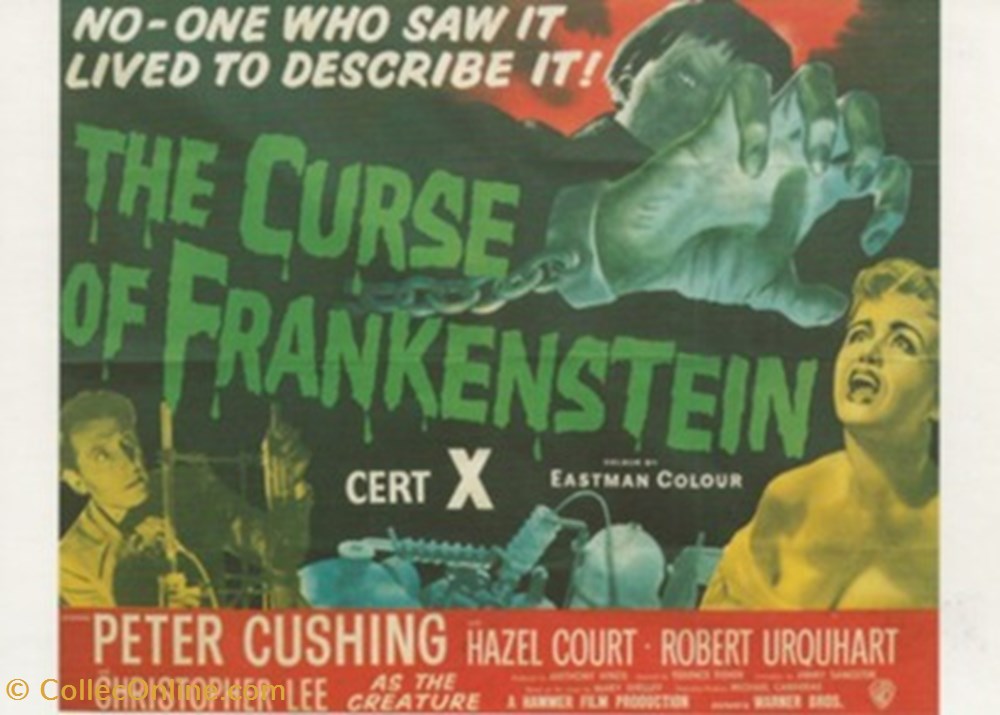 cartes postales autres the curse of frankenstein
