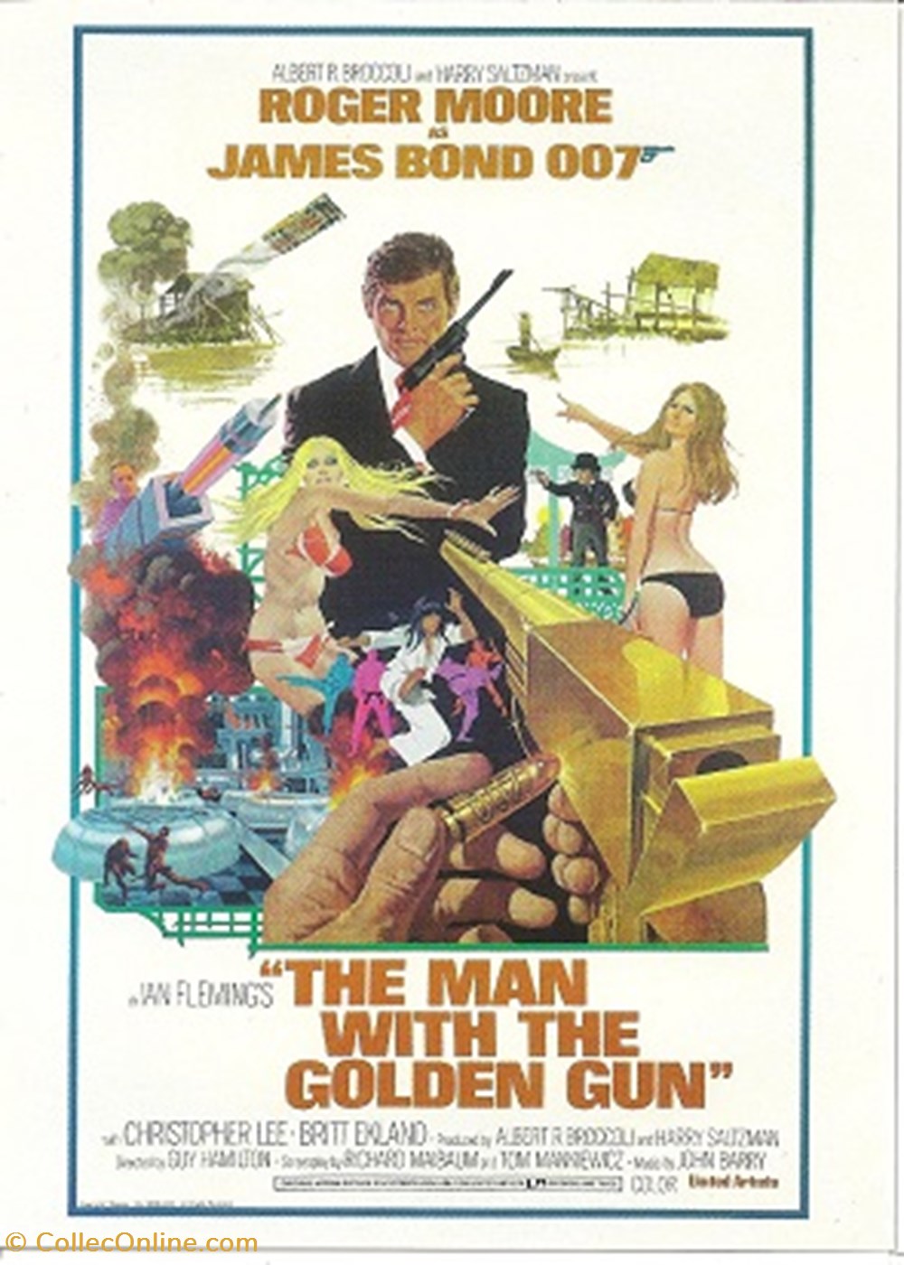 The man with the golden gun cartes postales autres the man with the golden gun