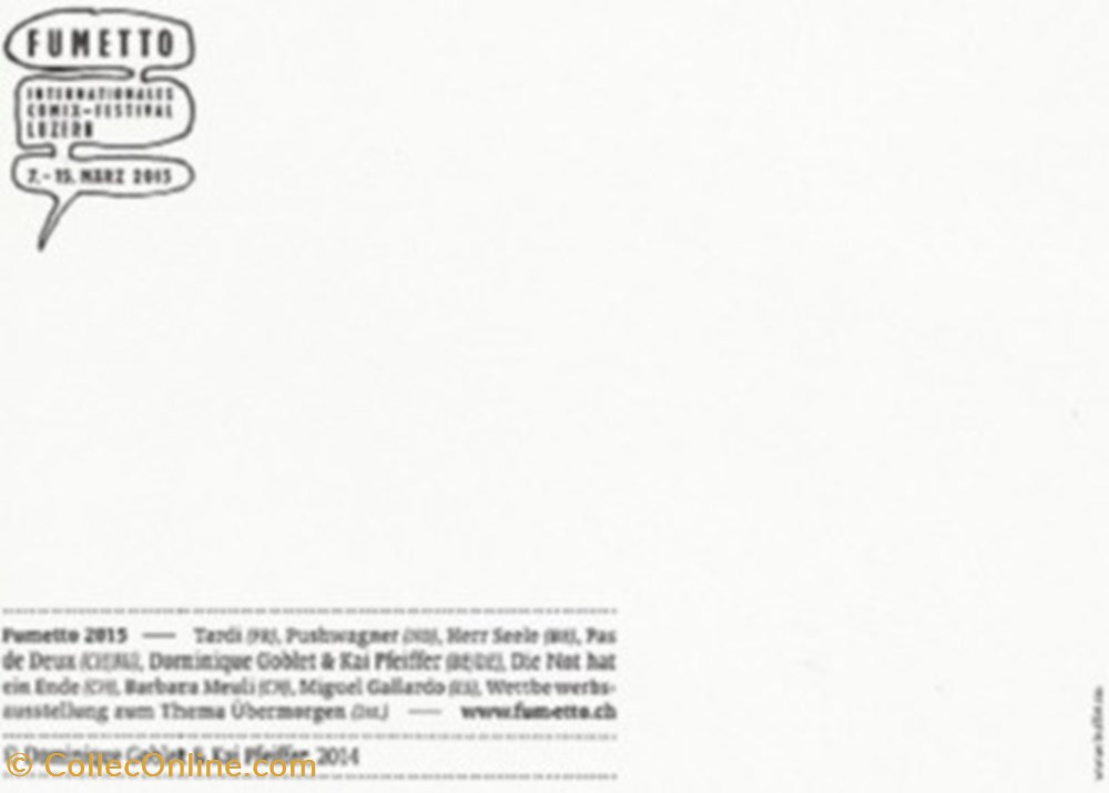 cartes postales bande dessinee lucerne suisse 2015