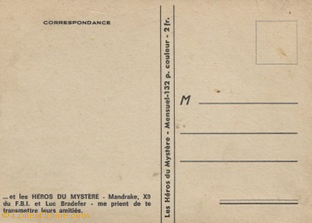 Le Fantôme cartes postales bande dessinee le fantome