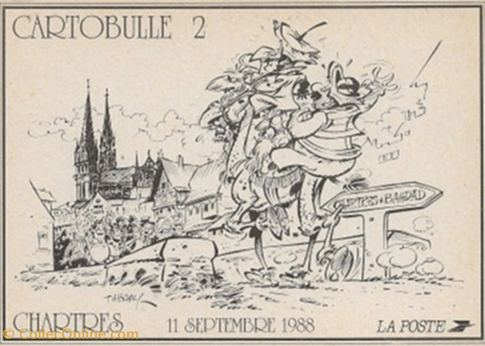 Chartres (28) 1988 cartes postales bande dessinee chartres 28 1988