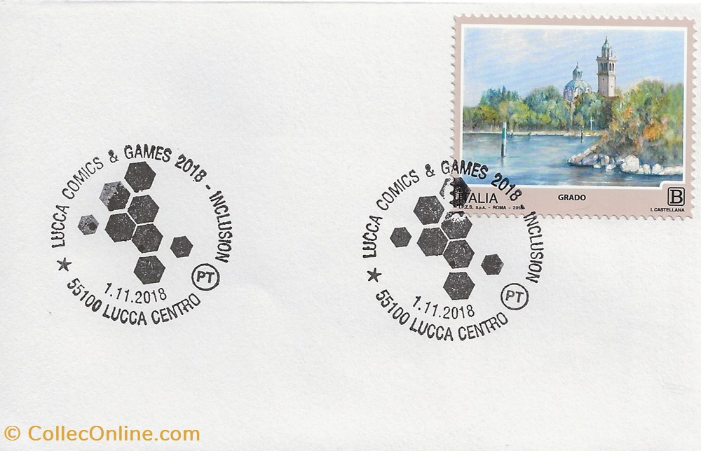 Lucca (Italie) 2018 Lucca comics & games timbres lucca italie 2018 lucca comics games