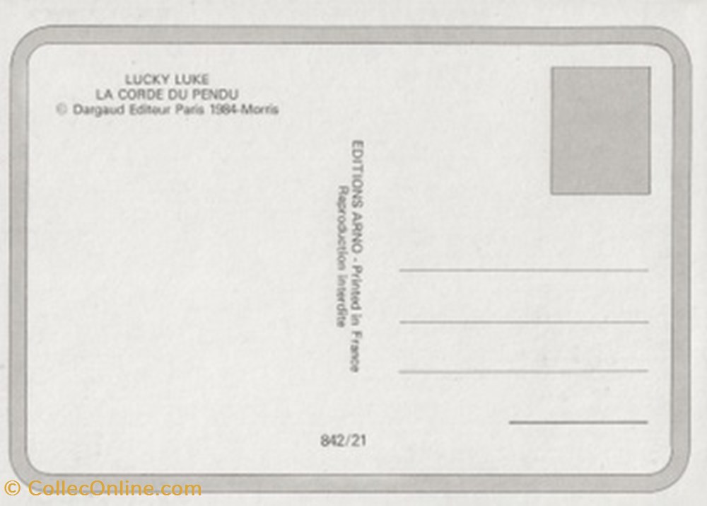 Lucky Luke cartes postales bande dessinee lucky luke