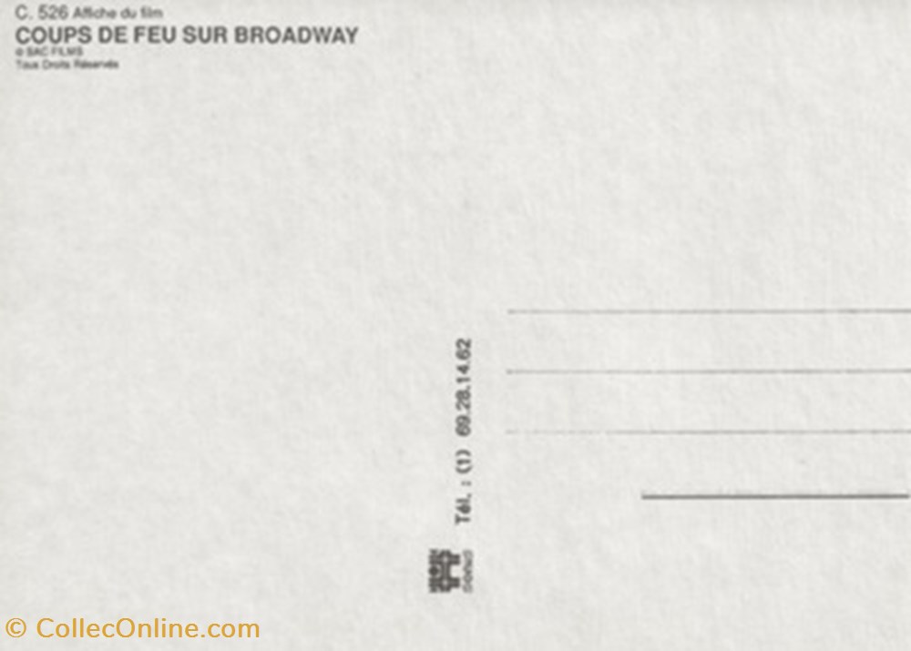 Coups de feu sur Broadway cartes postales autres coups de feu sur broadway