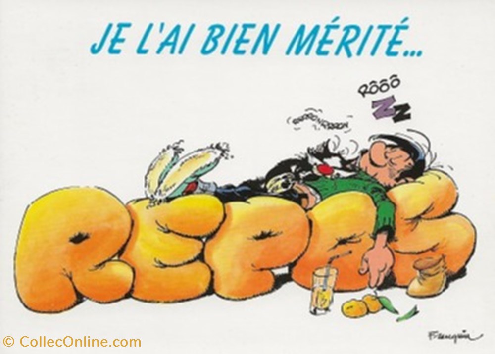 Gaston Lagaffe cartes postales bande dessinee gaston lagaffe