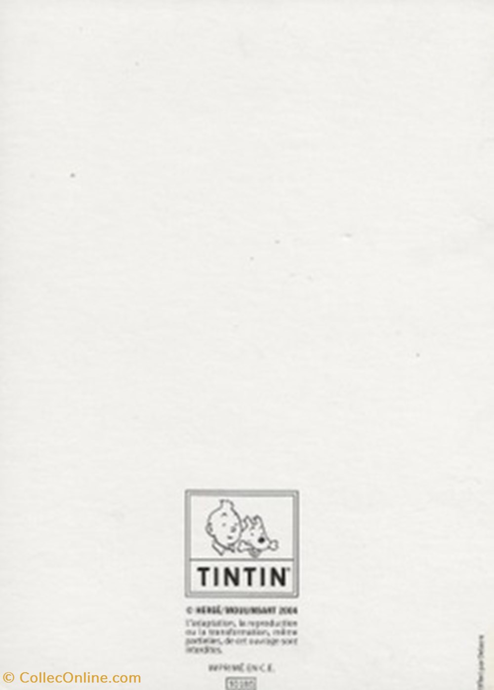 Tintin cartes postales bande dessinee tintin