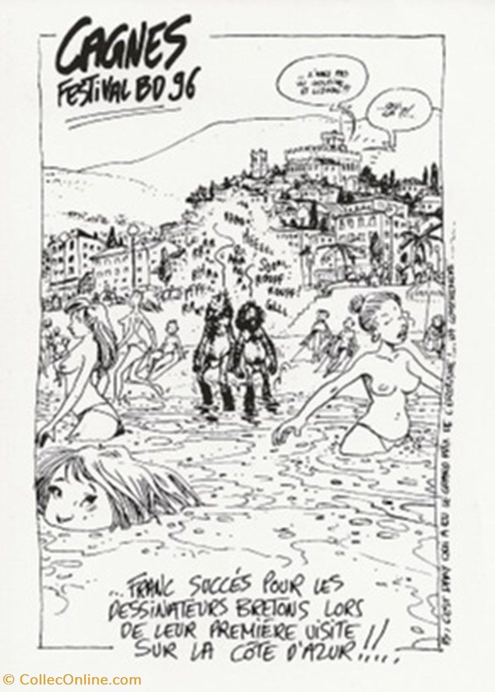 Cagnes (06) 1996 cartes postales bande dessinee cagnes 06 1996