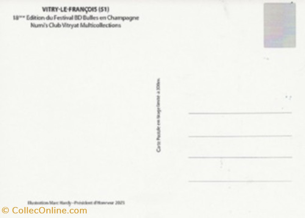cartes postales bande dessinee vitry le francois 51 2023