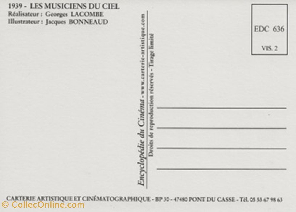 cartes postales autres les musiciens du ciel