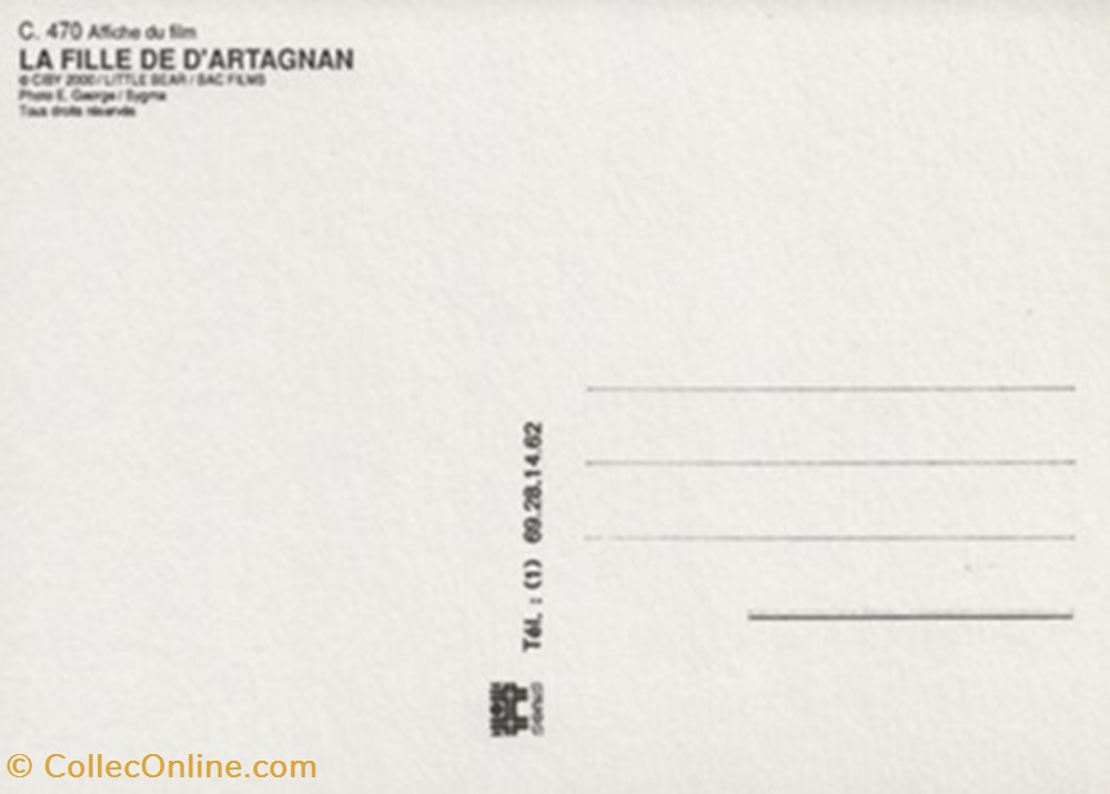 La fille de d'Artagnan cartes postales autres la fille de artagnan