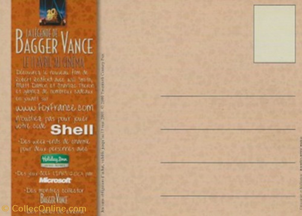 La légende de Bagger Vance cartes postales autres la legende de bagger vance