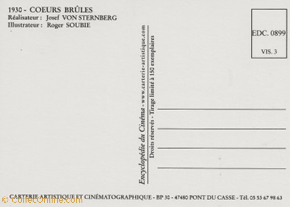 Coeurs brulés cartes postales autres coeurs brules